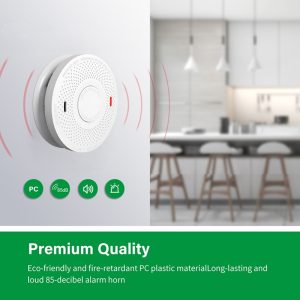 Photoelectric smoke and carbon monoxide detector alarm ETL 938